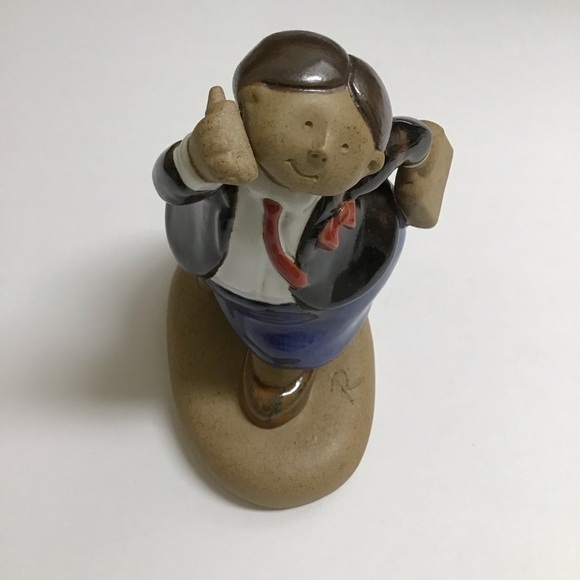 Rodo Padilla Mexican Artist Signed Sculpture Ceramic Girl Boss Woman on Phone - Picture 4 of 16